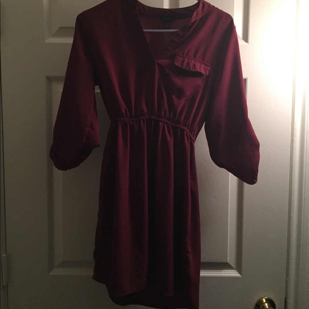 Burgundy dress